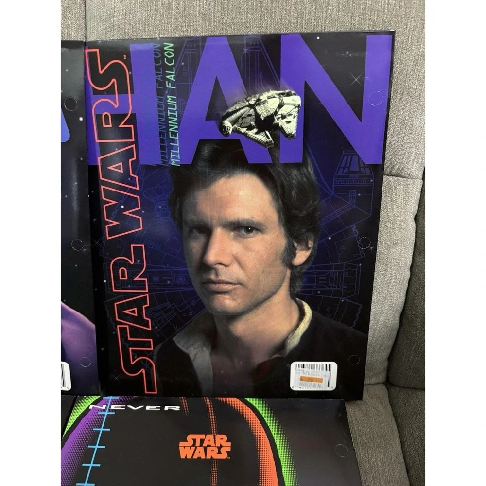 Vtg 1996 NOS Mead Star Wars 12x9 Portfolio School 4 Folder Lot read UNPUNCHED